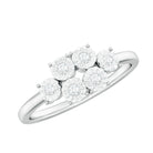 Natural Diamond Cluster Promise Ring for Women Natural - ( HI-SI ) - Rosec Jewels