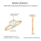 Certified Real Diamond Heart Promise Ring Natural - ( HI-SI ) - Rosec Jewels