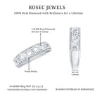 Vintage Looking Diamond Band Ring for Women Natural - ( HI-SI ) - Rosec Jewels