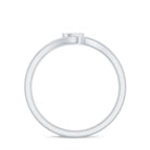 Certified Real Heart Promise Ring with Split Shank Natural - ( HI-SI ) - Rosec Jewels