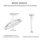 Natural Diamond Engagement Ring with Split Shank Natural - ( HI-SI ) - Rosec Jewels