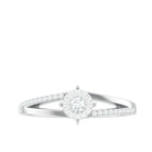 Natural Diamond Engagement Ring with Split Shank Natural - ( HI-SI ) - Rosec Jewels