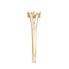 Natural Diamond Engagement Ring with Split Shank Natural - ( HI-SI ) - Rosec Jewels