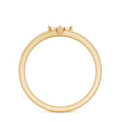 Natural Diamond Engagement Ring with Split Shank Natural - ( HI-SI ) - Rosec Jewels