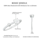 Certified Real Diamond Promise Ring for Valentines Natural - ( HI-SI ) - Rosec Jewels