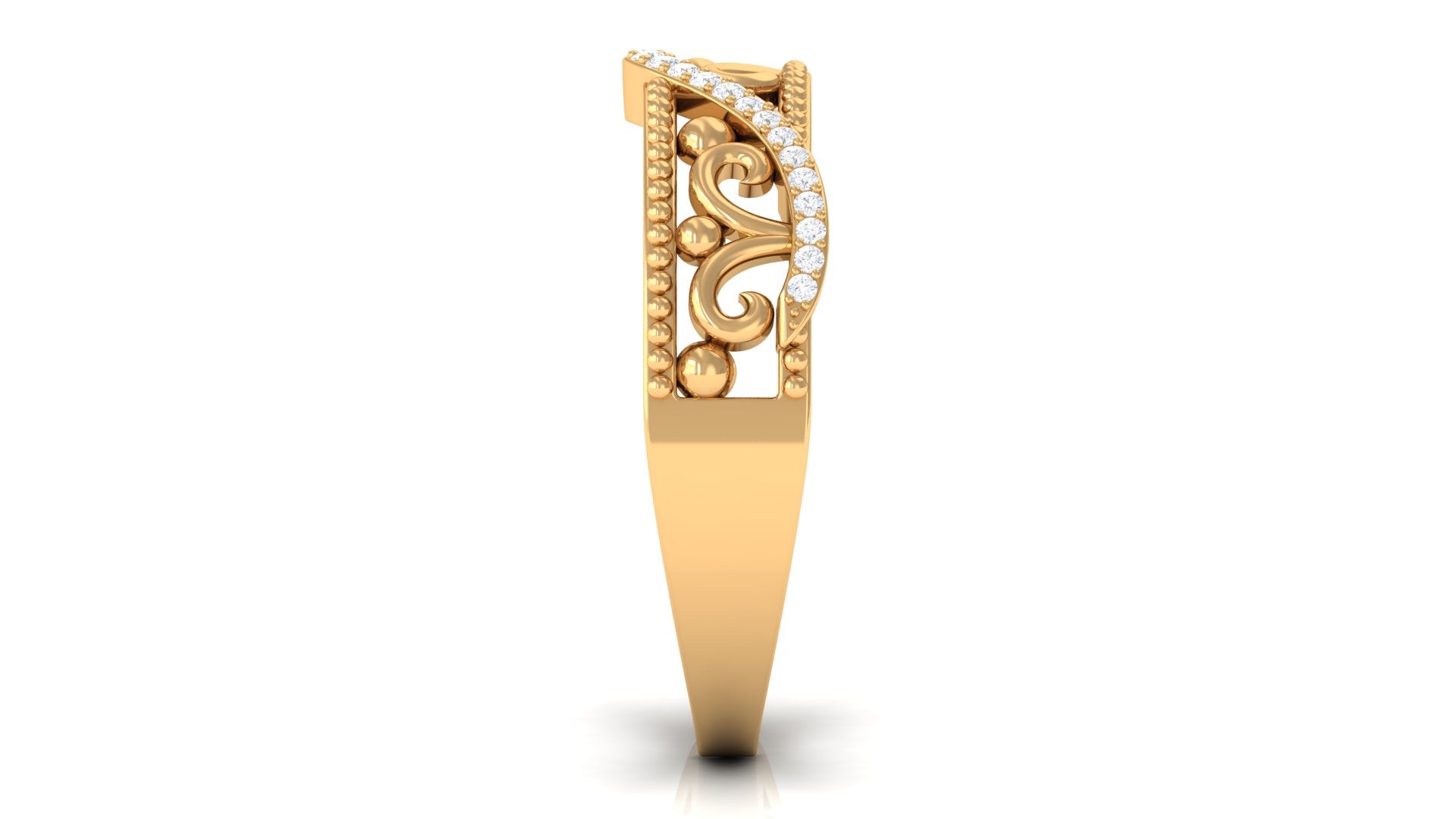 Rosec Jewels-Vintage Inspired Real Diamond Wedding Band