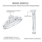 Certified 0.75 Carat Oval Lab Grown Diamond Wedding Bridal Ring Set Lab - ( EF-VS ) - Rosec Jewels