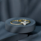 Certified 0.75 Carat Oval Lab Grown Diamond Wedding Bridal Ring Set Lab - ( EF-VS ) - Rosec Jewels