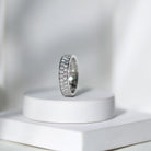 Certified Lab Grown Diamond Wedding Band For Women Lab - ( EF-VS ) - Rosec Jewels