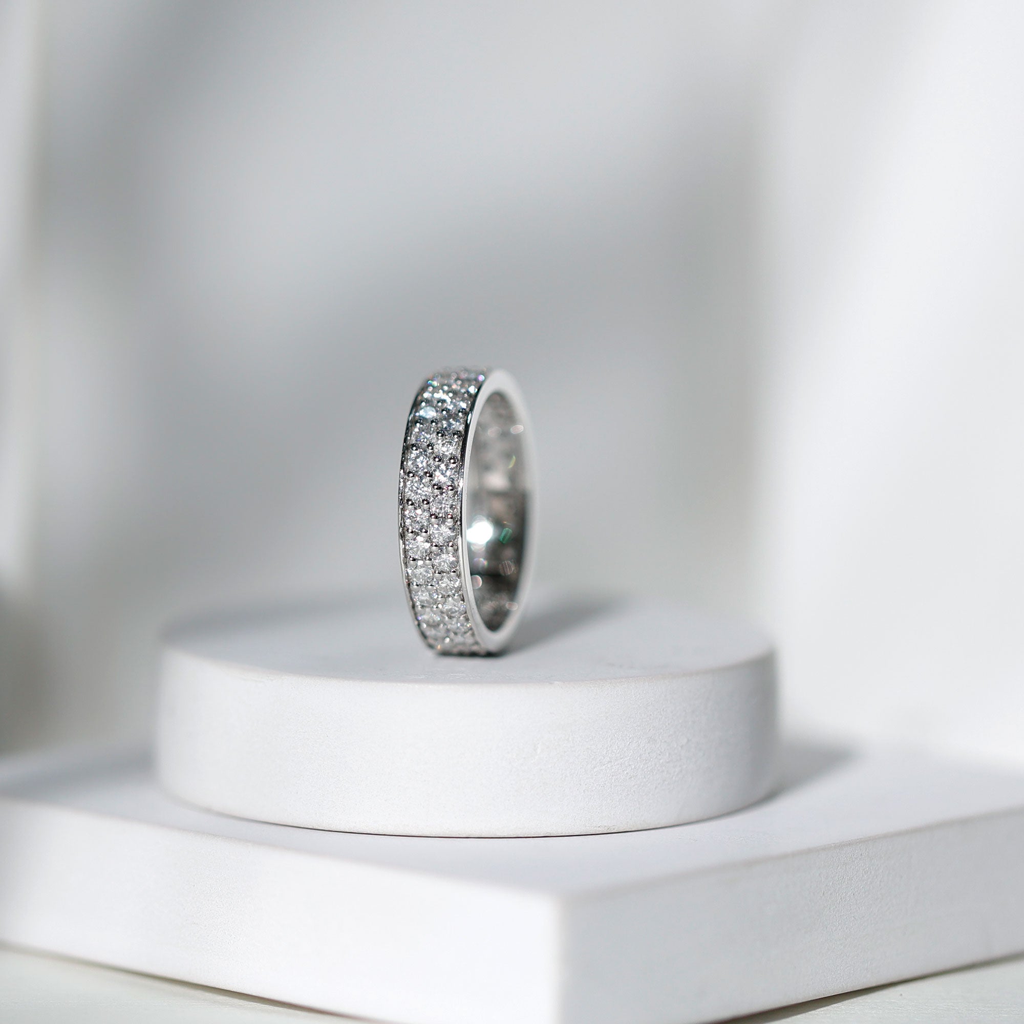 Certified Lab Grown Diamond Wedding Band For Women Lab - ( EF-VS ) - Rosec Jewels