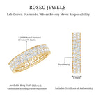 Certified Lab Grown Diamond Wedding Band For Women Lab - ( EF-VS ) - Rosec Jewels
