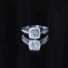 Certified 6 MM Lab Grown Diamond Halo Engagement Ring Lab - ( EF-VS ) - Rosec Jewels