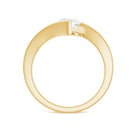 Certified 6 MM Lab Grown Diamond Tension Setting Engagement Ring Lab - ( EF-VS ) - Rosec Jewels