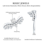 Certified Lab Grown Diamond Designer Engagement Ring Lab - ( EF-VS ) - Rosec Jewels
