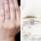 Certified 5 MM Lab Grown Diamond Bypass Engagement Ring Lab - ( EF-VS ) - Rosec Jewels