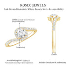 Certified 5 MM Lab Grown Diamond Bypass Engagement Ring Lab - ( EF-VS ) - Rosec Jewels