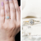 Certified 5 MM Lab Grown Diamond Bypass Engagement Ring Lab - ( EF-VS ) - Rosec Jewels