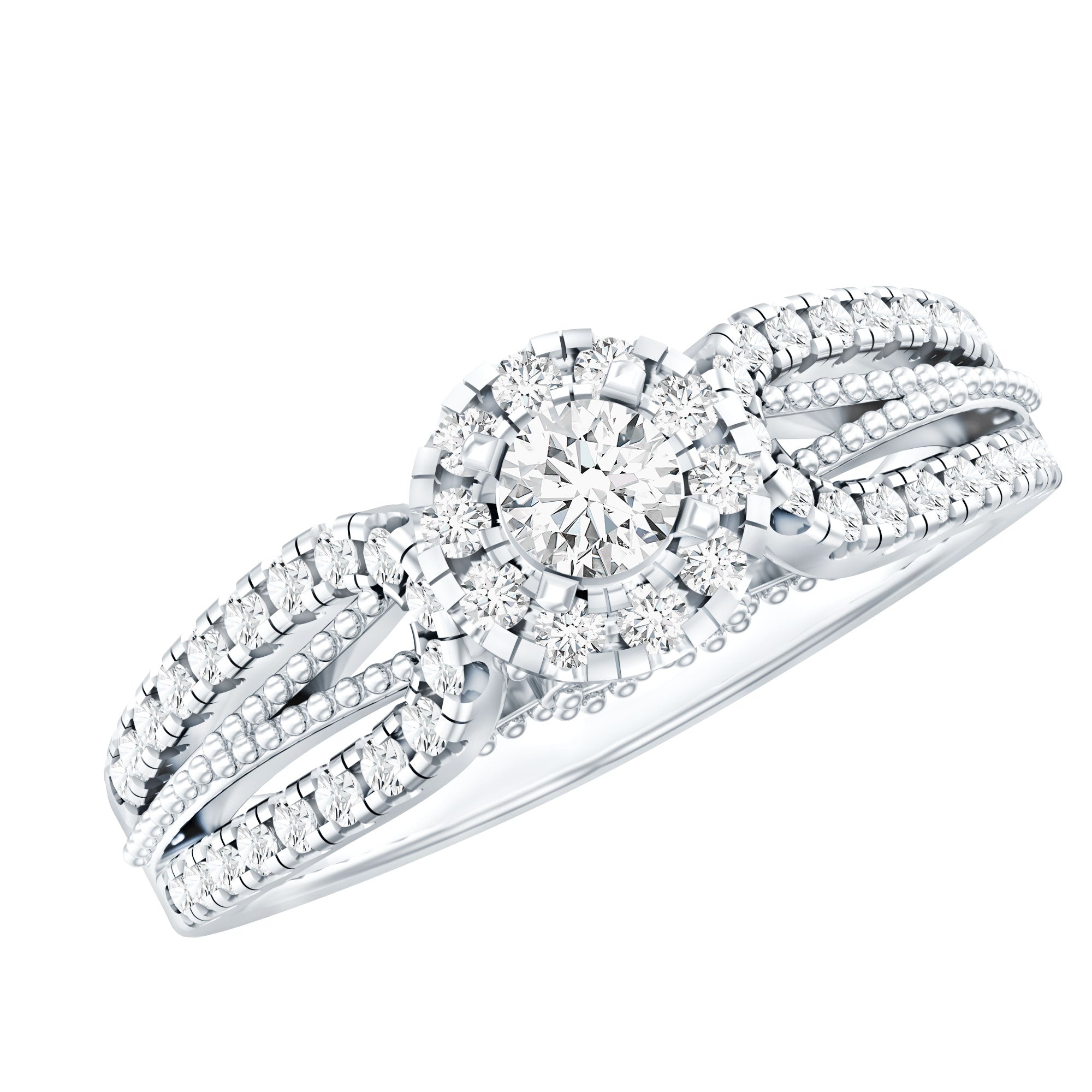 Certified Lab Grown Diamond Vintage Style Engagement Ring Lab - ( EF-VS ) - Rosec Jewels