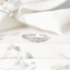 Rosec Jewels-Lab Grown Diamond Minimal 3 Stone Engagement Ring