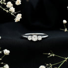 Lab Grown Diamond Minimal 3 Stone Engagement Ring Lab - ( EF-VS ) - Rosec Jewels