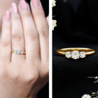 Rosec Jewels-Lab Grown Diamond Minimal 3 Stone Engagement Ring