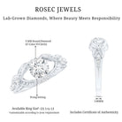 Certified 6 MM Lab Grown Diamond Vintage Inspired Engagement Ring Lab - ( EF-VS ) - Rosec Jewels