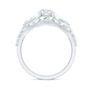 Certified 6 MM Lab Grown Diamond Vintage Inspired Engagement Ring Lab - ( EF-VS ) - Rosec Jewels