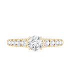 Rosec Jewels-Lab Grown Diamond Classic Engagement Ring With Side Stones