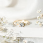 Certified Lab Grown Diamond Minimal Engagement Ring Lab - ( EF-VS ) - Rosec Jewels