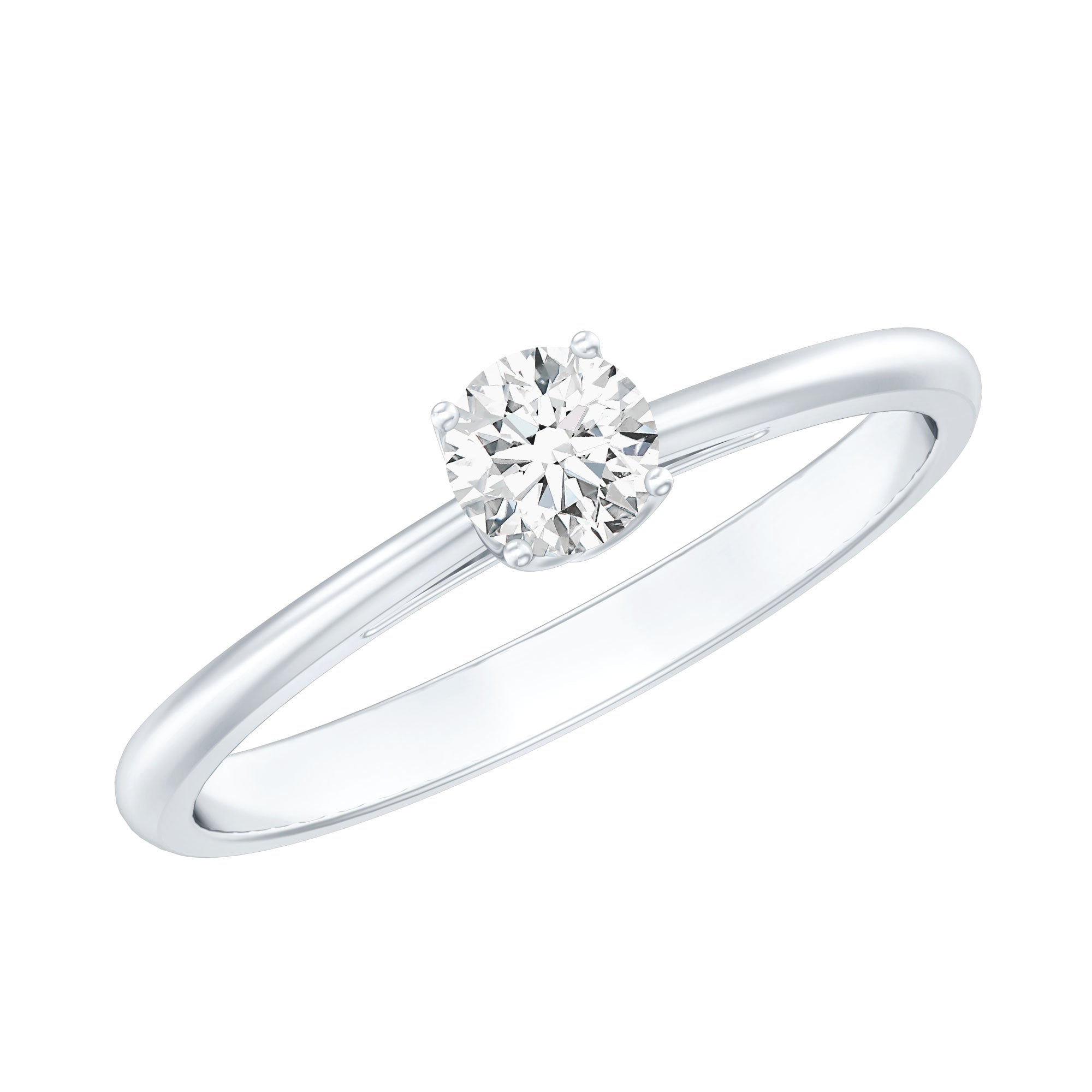Lab Grown Diamond Solitaire Promise Ring For Women Lab - ( EF-VS ) - Rosec Jewels