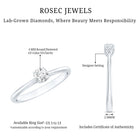 Lab Grown Diamond Solitaire Promise Ring For Women Lab - ( EF-VS ) - Rosec Jewels