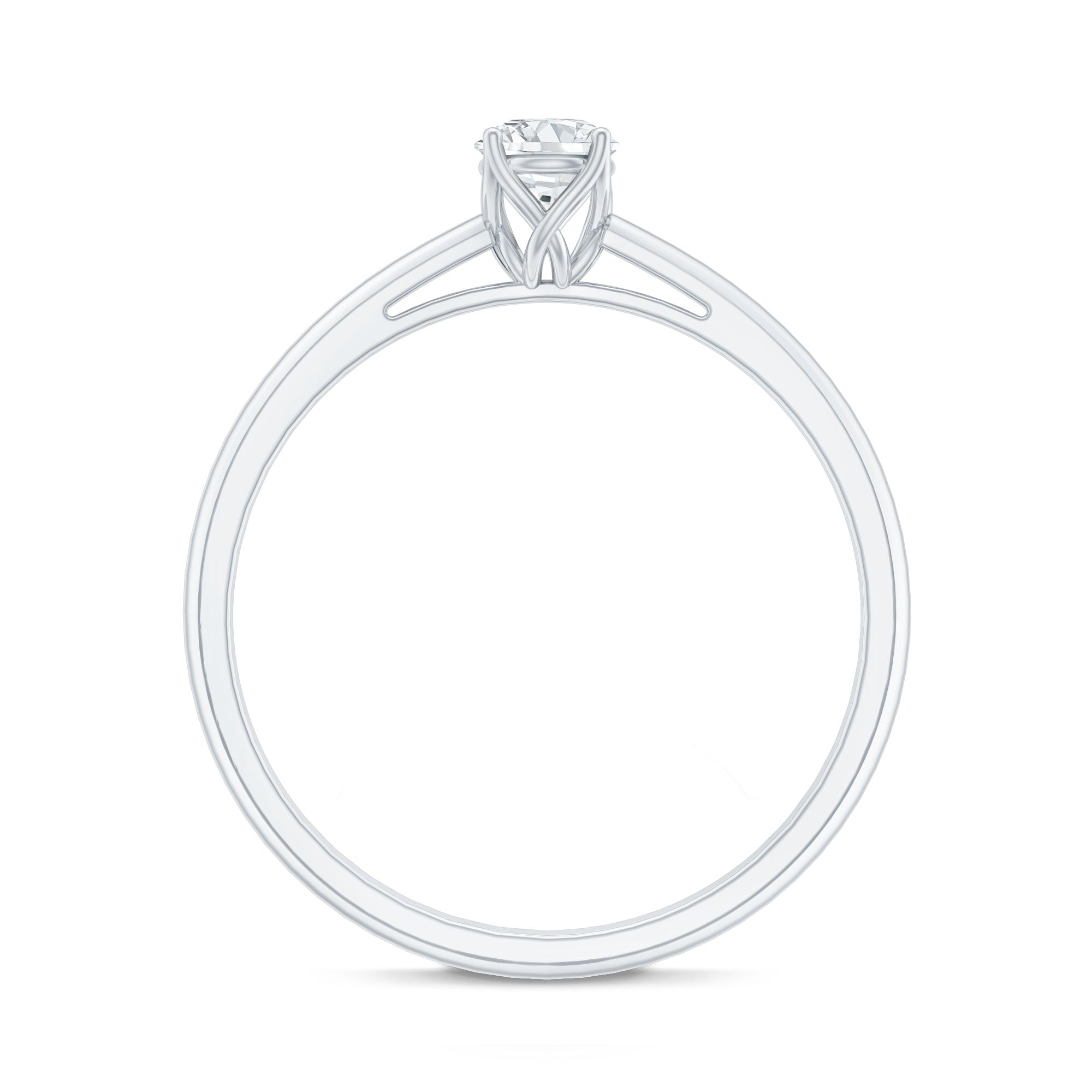 Lab Grown Diamond Solitaire Promise Ring For Women Lab - ( EF-VS ) - Rosec Jewels
