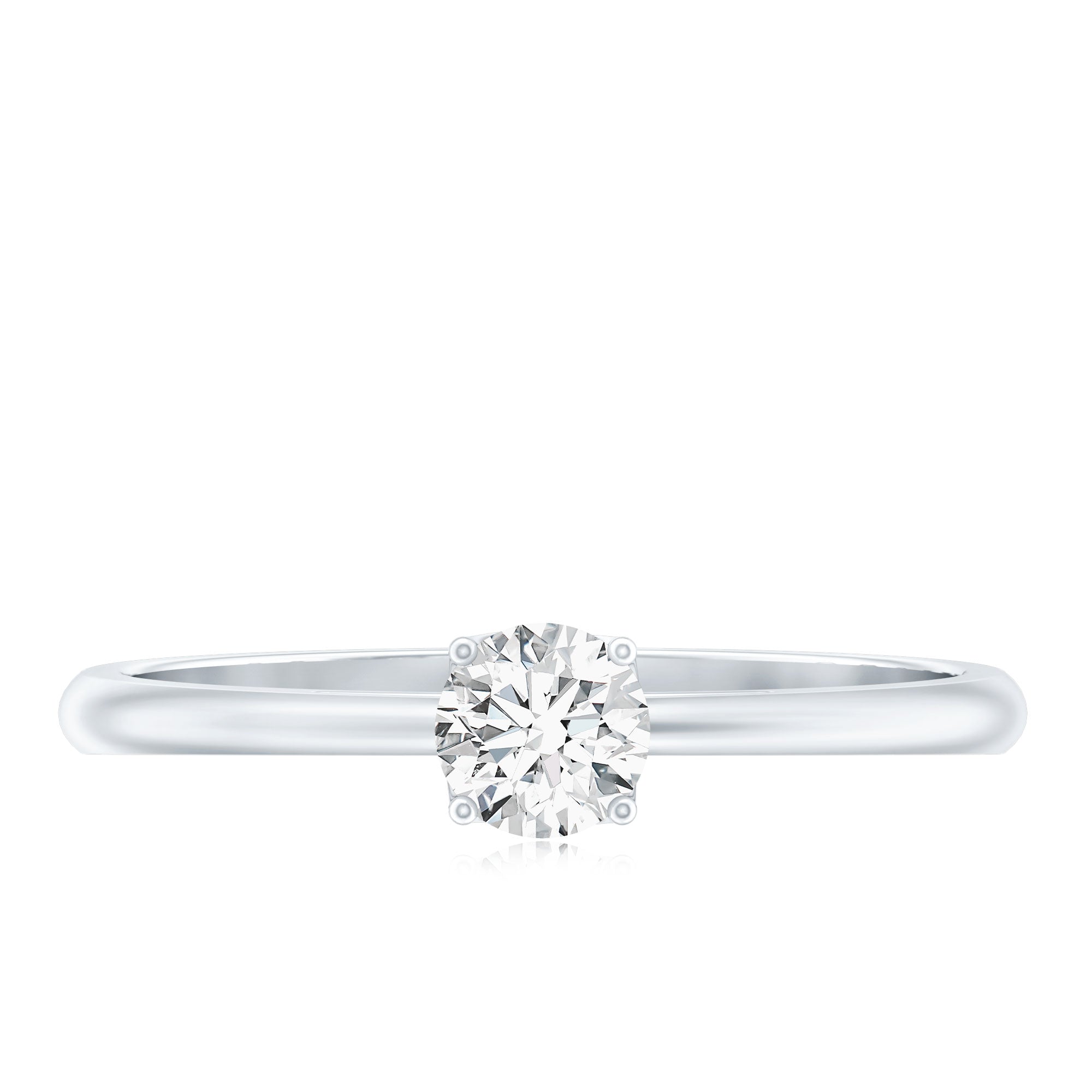 Lab Grown Diamond Solitaire Promise Ring For Women Lab - ( EF-VS ) - Rosec Jewels
