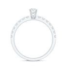 Certified Lab Grown Diamond Engagement Ring with Side Stones Lab - ( EF-VS ) - Rosec Jewels
