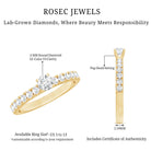 Certified Lab Grown Diamond Engagement Ring with Side Stones Lab - ( EF-VS ) - Rosec Jewels