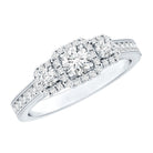 Certified Lab Grown Diamond Three Stone Engagement Ring Lab - ( EF-VS ) - Rosec Jewels