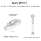Certified Lab Grown Diamond Three Stone Engagement Ring Lab - ( EF-VS ) - Rosec Jewels