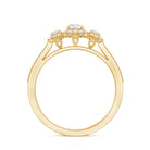 Certified Lab Grown Diamond Three Stone Engagement Ring Lab - ( EF-VS ) - Rosec Jewels