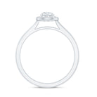 Certified Lab Grown Diamond Halo Promise Engagement Ring Lab - ( EF-VS ) - Rosec Jewels