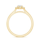 Certified Lab Grown Diamond Halo Promise Engagement Ring Lab - ( EF-VS ) - Rosec Jewels