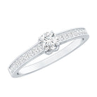 Certified Lab Grown Diamond Minimalistic Engagement Ring Lab - ( EF-VS ) - Rosec Jewels