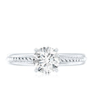 Rosec Jewels-Certified Lab Grown Diamond 5 MM Round Solitaire Promise Ring