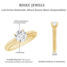 Rosec Jewels-Certified Lab Grown Diamond 5 MM Round Solitaire Promise Ring
