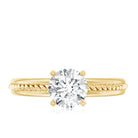 Rosec Jewels-Certified Lab Grown Diamond 5 MM Round Solitaire Promise Ring