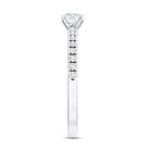 5 MM Lab Grown Diamond Simple Engagement Ring with Side Stones Lab - ( EF-VS ) - Rosec Jewels