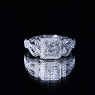 Certified Lab Grown Diamond Art Deco Engagement Ring For Women Lab - ( EF-VS ) - Rosec Jewels