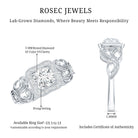 Certified Lab Grown Diamond Art Deco Engagement Ring For Women Lab - ( EF-VS ) - Rosec Jewels