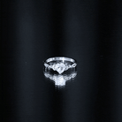 Certified Lab Grown Diamond 5 MM Heart Promise Ring Lab - ( EF-VS ) - Rosec Jewels