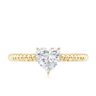 Certified 5 MM Heart Lab Grown Diamond Solitaire Promise Ring Lab - ( EF-VS ) - Rosec Jewels