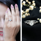 Lab Grown Diamond 5X7 MM Teardrop Solitaire Engagement Ring Lab - ( EF-VS ) - Rosec Jewels